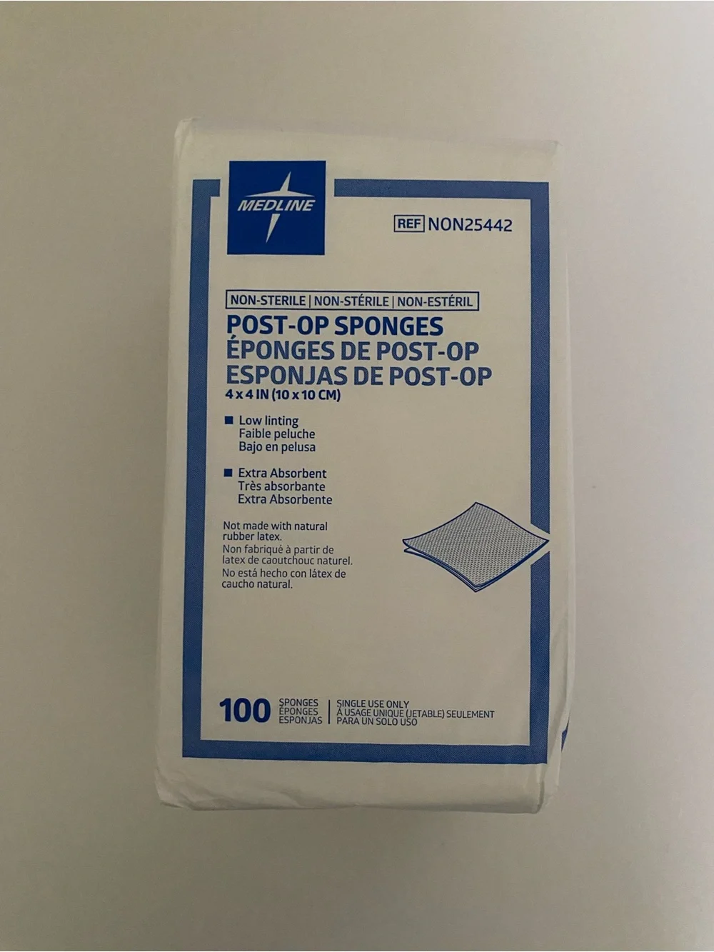 MedLine Post-op Sponge 100 counts
